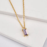 925 Silver Green Pendant Necklace Crystal Jewelry for Valentine