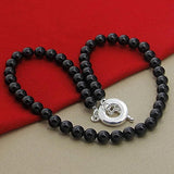 Hot Women 925 Silver Necklaces Four Pearl Necklaces Female Wedding Jewelry