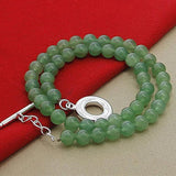 Hot Women 925 Silver Necklaces Four Pearl Necklaces Female Wedding Jewelry
