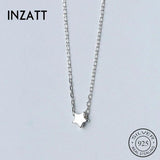 925 Sterling Silver Star Choker Necklace Fine Jewelry Women Birthday Party