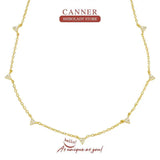 Triangular Crystal Necklace Silver 925 Jewelry