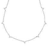 Triangular Crystal Necklace Silver 925 Jewelry