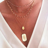 Triangular Crystal Necklace Silver 925 Jewelry