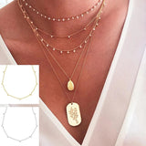 Triangular Crystal Necklace Silver 925 Jewelry