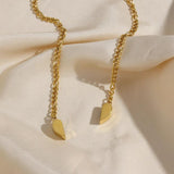 Stainless Steel Heart Necklace 18K Plated Pendant