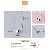 TrustDavis 925 Silver Heart Necklace Romantic Pendant Fine Jewelry DA1164