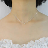 TrustDavis 925 Silver Heart Necklace Romantic Pendant Fine Jewelry DA1164