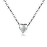 TrustDavis 925 Silver Heart Necklace Romantic Pendant Fine Jewelry DA1164
