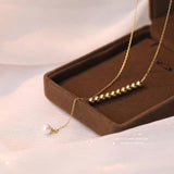 925 Silver Lucky Ball Tassel Pearl Pendant Necklace for Women