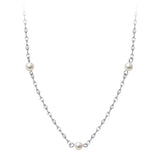 Trustdavis 925 Silver Pearl Chain Necklace Wedding Party S925 DA