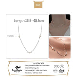 Trustdavis 925 Silver Pearl Chain Necklace Wedding Party S925 DA