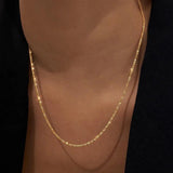 14k Diamond Silver Plated Necklace for Women Clavicle Chain Pendant