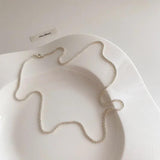 14k Diamond Silver Plated Necklace for Women Clavicle Chain Pendant