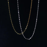 925 Silver Single Chain Clavicle Necklace for Women Classic Jewelry