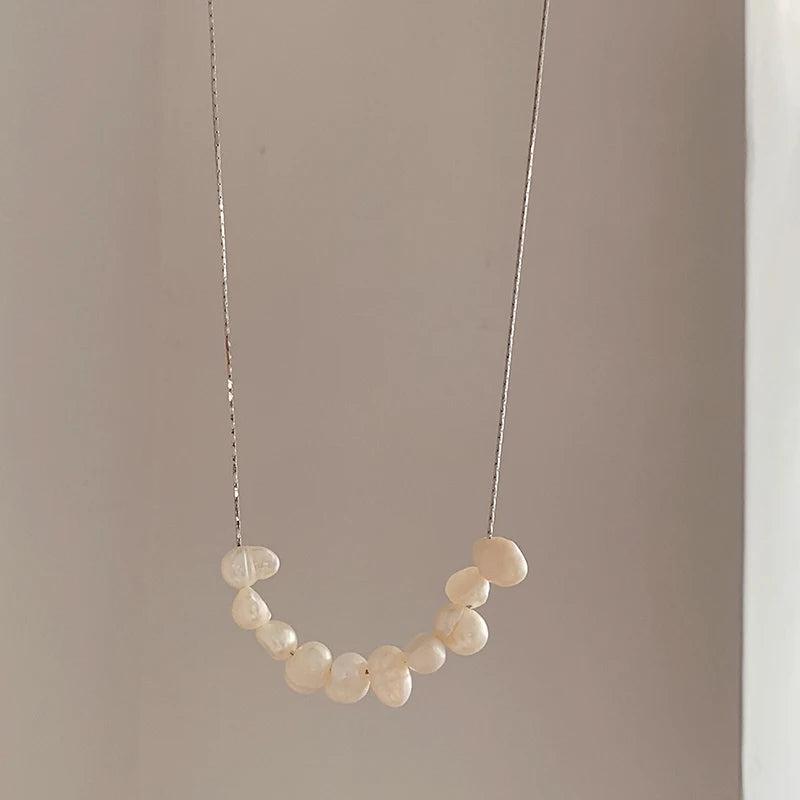 Baroque Real Pearl Choker Necklace for Women Gift