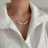 Baroque Real Pearl Choker Necklace for Women Gift