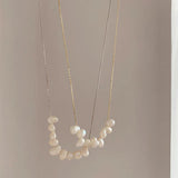 Baroque Real Pearl Choker Necklace for Women Gift