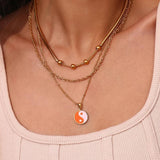 Y2K Colorful Enamel Circle Pendant Yingyang Coin Necklace