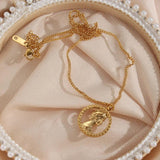 Classical Portrait Coin Necklace Vintage Jewelry