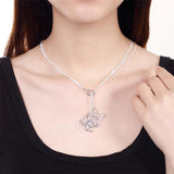 925 Silver 3 Snake Chain Butterfly Necklace for Women