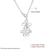 925 Silver 3 Snake Chain Butterfly Necklace for Women