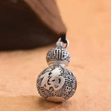 Retro Gourd Pendant Necklace Silver Jewelry Couple Pendant