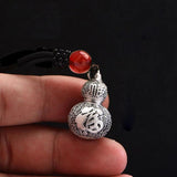 Retro Gourd Pendant Necklace Silver Jewelry Couple Pendant