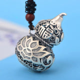 Retro Gourd Pendant Necklace Silver Jewelry Couple Pendant