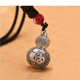 Retro Gourd Pendant Necklace Silver Jewelry Couple Pendant