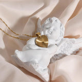 Waterproof Stainless Steel 18K Waterwave Chain Pendant Necklace