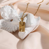 Waterproof Stainless Steel 18K Waterwave Chain Pendant Necklace