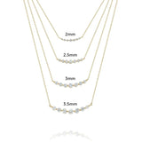 925 Silver Necklace Women's Pendente Chain Wedding Jewelry