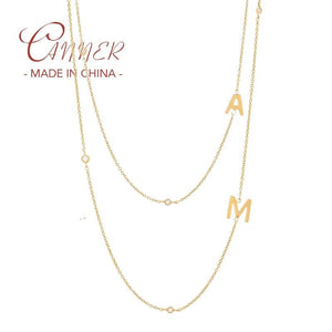 Initial Alphabet Necklace 925 Sterling Silver A-Z 26 Letters Chain