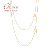 Initial Alphabet Necklace 925 Sterling Silver A-Z 26 Letters Chain