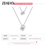 925 Silver 8mm Zircon Double Layers Necklace for Women