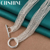 925 Silver Heart Necklace for Women Wedding Engagement