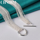 925 Silver Heart Necklace for Women Wedding Engagement
