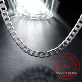 925 Silver 8MM Sideways Chain Necklace for Wedding Jewelry