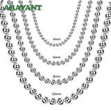 925 Silver Bead Chain Necklace Men Women Jewelry