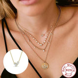 925 Silver Zircon Pendant Necklace for Women
