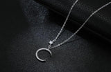 925 Silver Star & Crescent Necklace Pendant