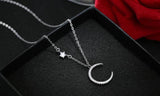 925 Silver Star & Crescent Necklace Pendant