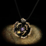Lady Flower Zircon Pendant Necklace 925 Silver Sweater Chain