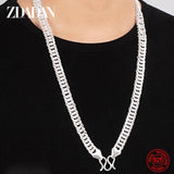 925 Sterling Silver 8MM Link Chain Necklace For Men Women