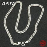 925 Sterling Silver 8MM Link Chain Necklace For Men Women