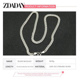 925 Sterling Silver 8MM Link Chain Necklace For Men Women