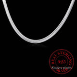 925 Sterling Silver Snake Chain Necklace 16-30in for Men Boys Women