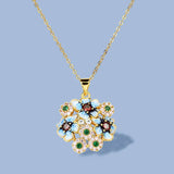 Flower Earrings 925 Silver Enamel Jewelry Women's Earring