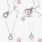 925 Silver Pav? Circle Collier Necklace For Women