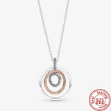 925 Silver Pav? Circle Collier Necklace For Women